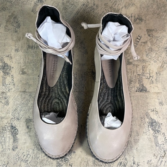 Zero + Maria Cornejo Zana Flatform Lace Up Ankle Espadrilles Flats - Picture 5 of 14